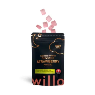 Pack of 500mg THC Strawberry (Night) Gummies